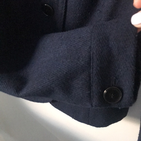 Blue wool blend Fall/Spring short jacket - Picture 7 of 14